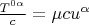 $\frac{T^{0\alpha}}{c}=\mu c u^\alpha$