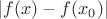 $\left\lvert f(x) - f(x_0) \right\rvert$ $\left\lvert f(x) - f(x_0) \right\rvert$