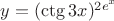 $y=(\ctg3x)^{2e^x}$