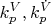 $k_p^V, k_p^{\dot{V}}$