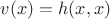 $v(x)=h(x,x)$