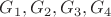 $G_1, G_2, G_3, G_4$