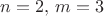 $n=2, \, m=3$