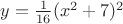 $y=\frac{ 1 }{ 16 }(x^2+7)^2$