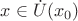 $x \in \dot{U}(x_0)$