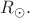 $R_\odot.$