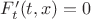 $F_t'(t,x) = 0 $