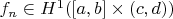 $f_n \in H^1([a,b]\times (c,d))$