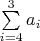 $\sum\limits_{i=4}^3 a_i$