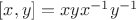 $[x,y] = xyx^{-1}y^{-1}$