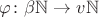 $\varphi\colon\beta\mathbb N\to v\mathbb N$