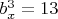 $b_x^3=13$