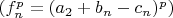 $(f_n^p=(a_2+b_n-c_n)^p)$