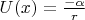 $U(x) = \frac{-\alpha}{r}}$