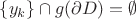 $\{y_k\}\cap g(\partial D)=\emptyset$