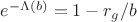 $e^{-\Lambda(b)}=1-r_g/b$