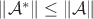 $\|\mathcal{A}^*\| \leq \|\mathcal{A}\|$