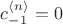 $c_{-1}^{\left<n\right>}=0$