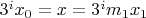 $3^ix_0=x=3^im_1x_1$