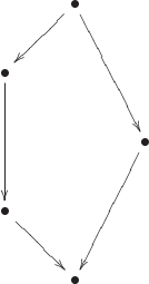 \xymatrix{ & \bullet\ar[ld]\ar[rdd] & \\\bullet\ar[dd] & & \\ & &\bullet\ar[ldd] \\\bullet\ar[rd] & & \\ &\bullet &}