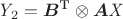 $\mathit{Y}_2={\boldsymbol{B}}^{\textrm{T}} \otimes \boldsymbol{A}\mathit{X}$ $\mathit{Y}_2={\boldsymbol{B}}^{\textrm{T}} \otimes \boldsymbol{A}\mathit{X}$