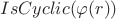 $IsCyclic(\varphi(r))$