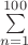 $\sum\limits_{n=1}^{100}$