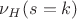 \nu_H(s=k)