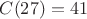 $C(27)=41$