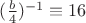 $(\frac{b}{4})^{-1}\equiv 16$
