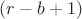 $(r-b+1)$