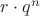 $r \cdot q^n$