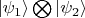 $|\psi_1\rangle \bigotimes |\psi_2\rangle $