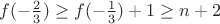 $f(-\frac{2}{3})\ge f(-\frac{1}{3})+1\ge n+2$ $f(-\frac{2}{3})\ge f(-\frac{1}{3})+1\ge n+2$