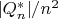 $|Q_n^*|/n^2$