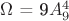 $\Omega$ = 9$A_9^4