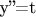 y''=t