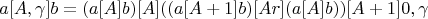 $$a[A,\gamma]b=(a[A]b)[A]((a[A+1]b)[Ar](a[A]b))[A+1]0,\gamma$$