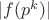 $ |f(p^k)| $