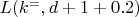 $ L(k^=,d+1+0.2) $