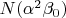 $N(\alpha^2 \beta_0)$