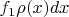 $f_1\rho(x)dx$