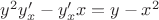 $y^2y'_x-y_x'x=y-x^2$