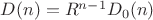 $D(n)=R^{n-1}D_0(n)$ $D(n)=R^{n-1}D_0(n)$