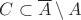 $C\subset \overline{A}\setminus A$