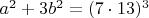 $a^2+3b^2=(7 \cdot 13)^3$