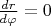 $ \frac{dr}{d\varphi}=0$