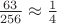 $\frac{63}{256}\approx\frac14$