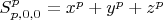 $S^p_{p,0,0}=x^p+y^p+z^p$