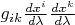 $g_{ik}\frac{dx^i}{d\lambda}\frac{dx^k}{d\lambda}$